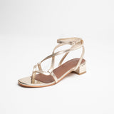 HALONA Sandale brillante en cuir