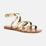 MELANIE Sandale brillante en cuir