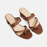 GEMMA Mule neutre en cuir