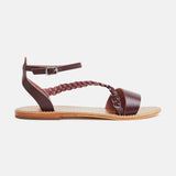 BELGRADE Sandale brillante en cuir