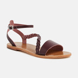 BELGRADE Sandale brillante en cuir