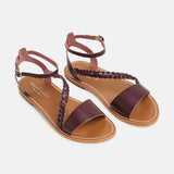 BELGRADE Sandale brillante en cuir