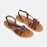 SATYRE Sandale neutre en cuir