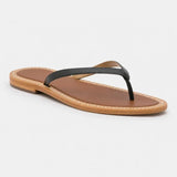 PEDRITA mules entre-doigts en cuir noir