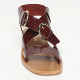 ABHAYD sandales en cuir blackberry verni
