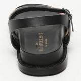 SYMARAE sandales en cuir beige serpent et noir