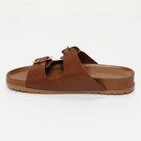 AISHANI sandales en cuir marron lézard