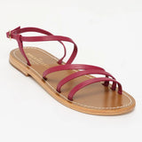 AHI sandales en cuir prune