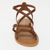 ABHIRI sandales en cuir marron lézard
