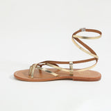 ELANIE Sandale brillante en cuir