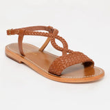 QUENIVA sandales en cuir camel