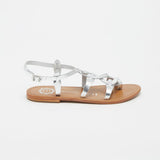 BURKE Sandale brillante en cuir