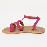 THUJA sandales en cuir fushia