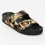 AISHANI sandales en cuir vache imprimé