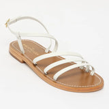 AHI sandales en cuir blanc
