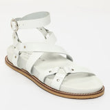 MIRA sandales en cuir blanc