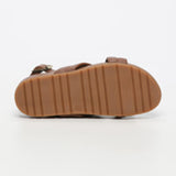 ABHIPRITHI sandales en cuir camel