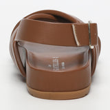 ABHIPRITHI sandales en cuir camel