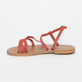 AHI sandales en cuir orange