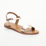 ALAIA sandales en cuir platinium