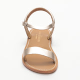 ALAIA sandales en cuir platinium
