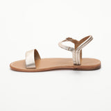 ALAIA sandales en cuir platinium