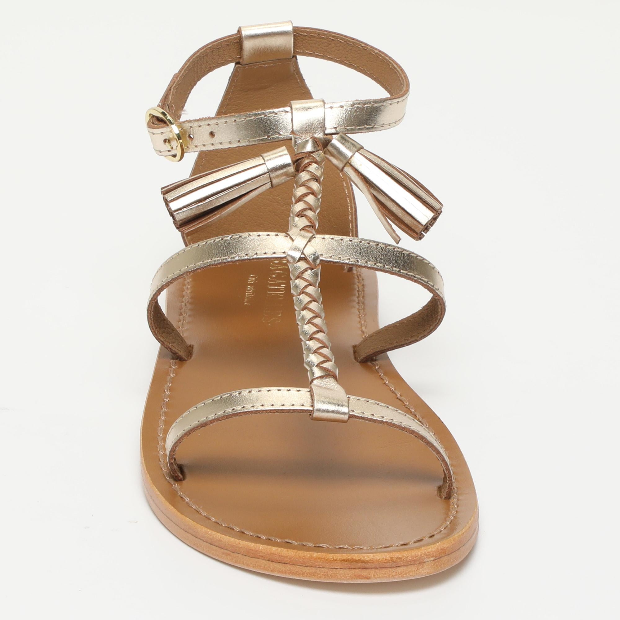 ANDRIA sandales en cuir gold