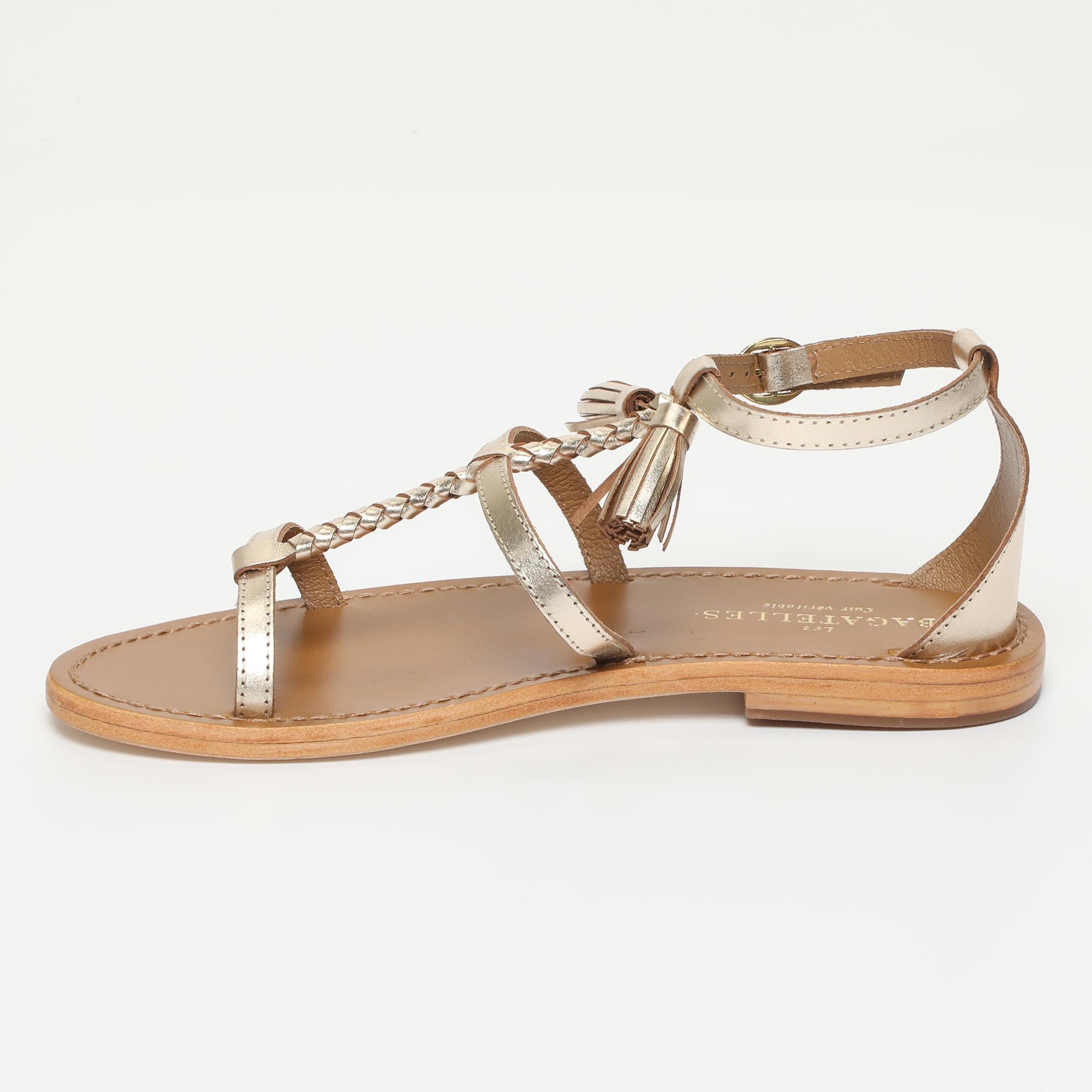 ANDRIA sandales en cuir gold