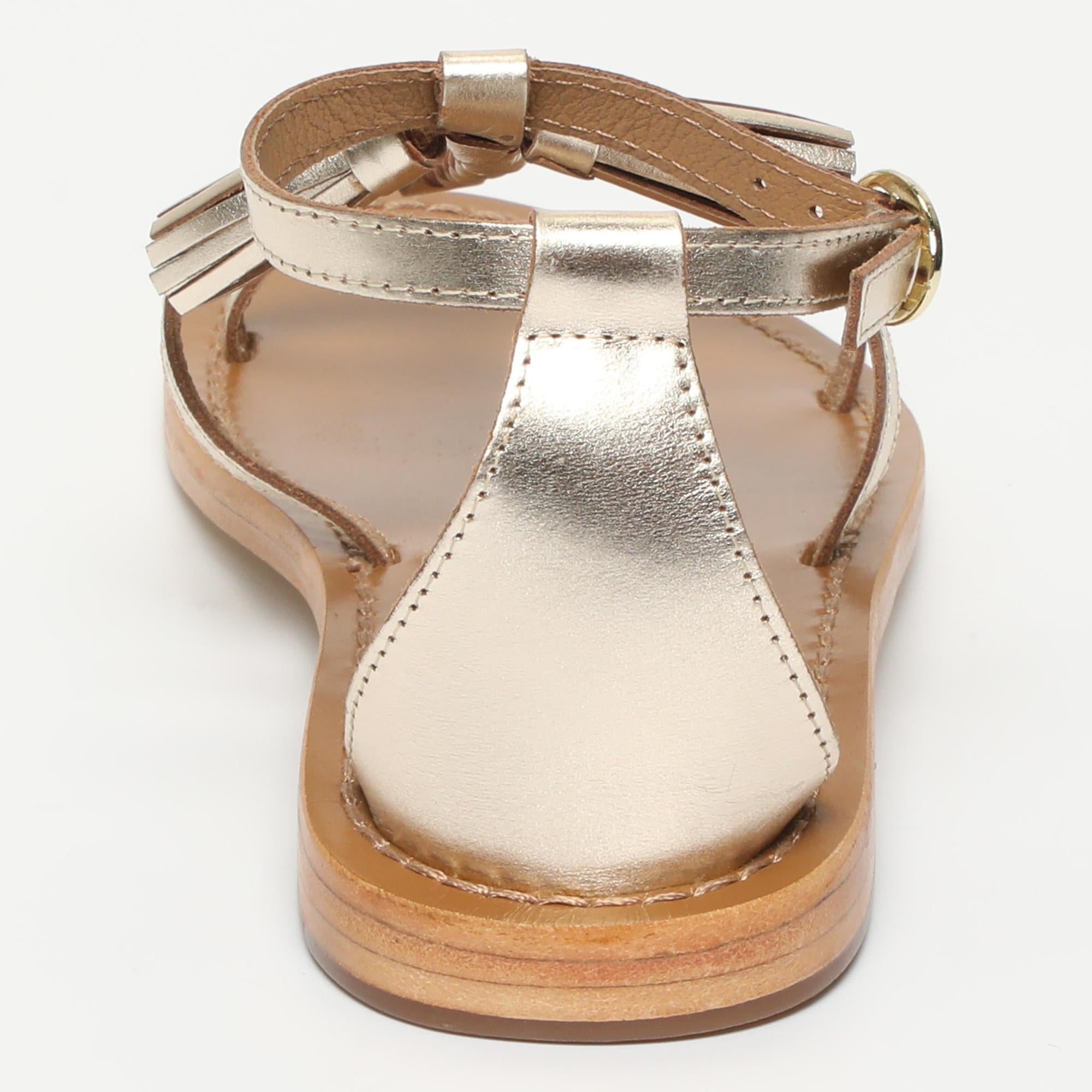 ANDRIA sandales en cuir gold