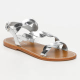 ARIANNA sandales en cuir silver