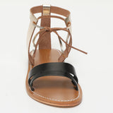 AURORA sandales en cuir black+gold