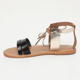 AURORA sandales en cuir black+gold