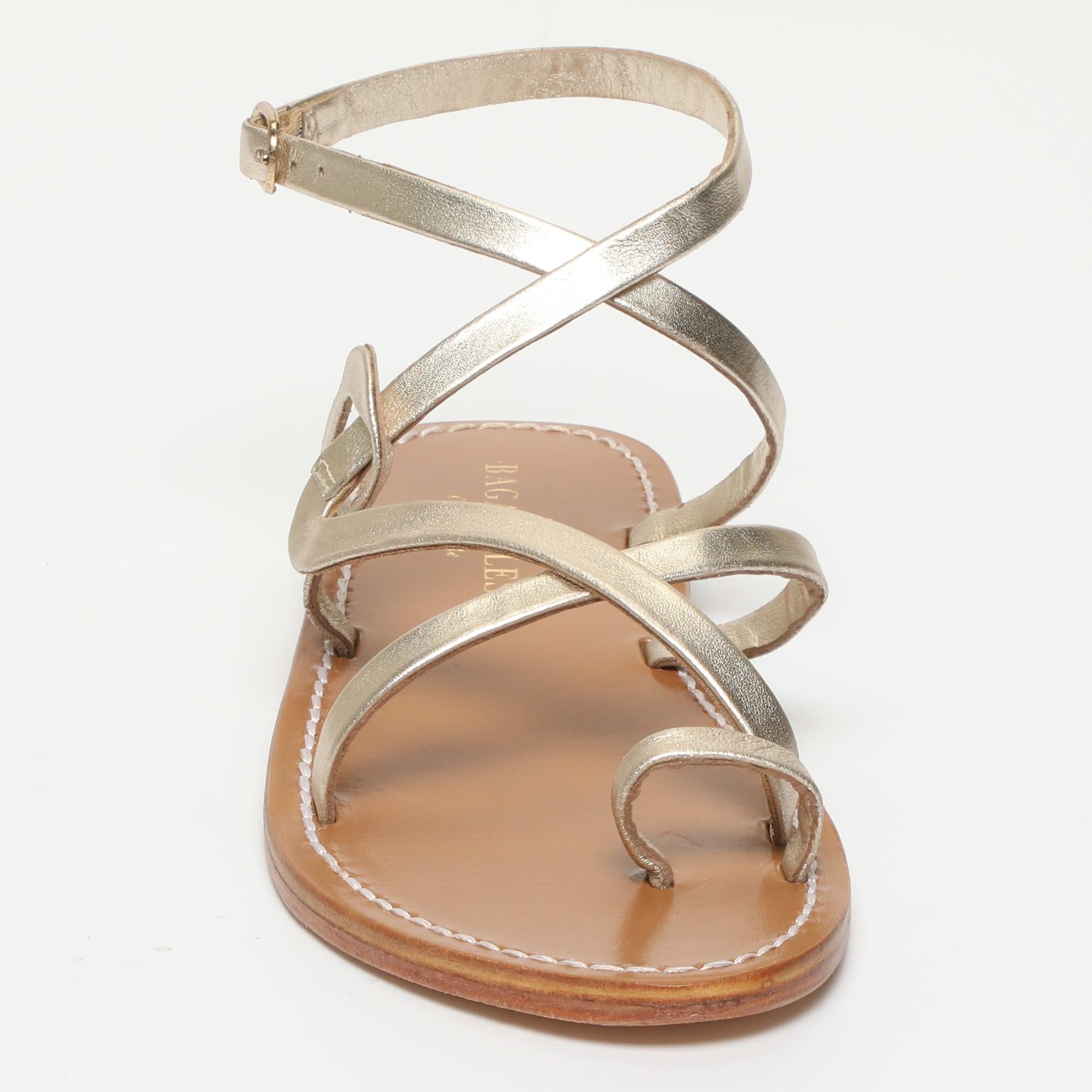 BALCARSE sandales en cuir gold
