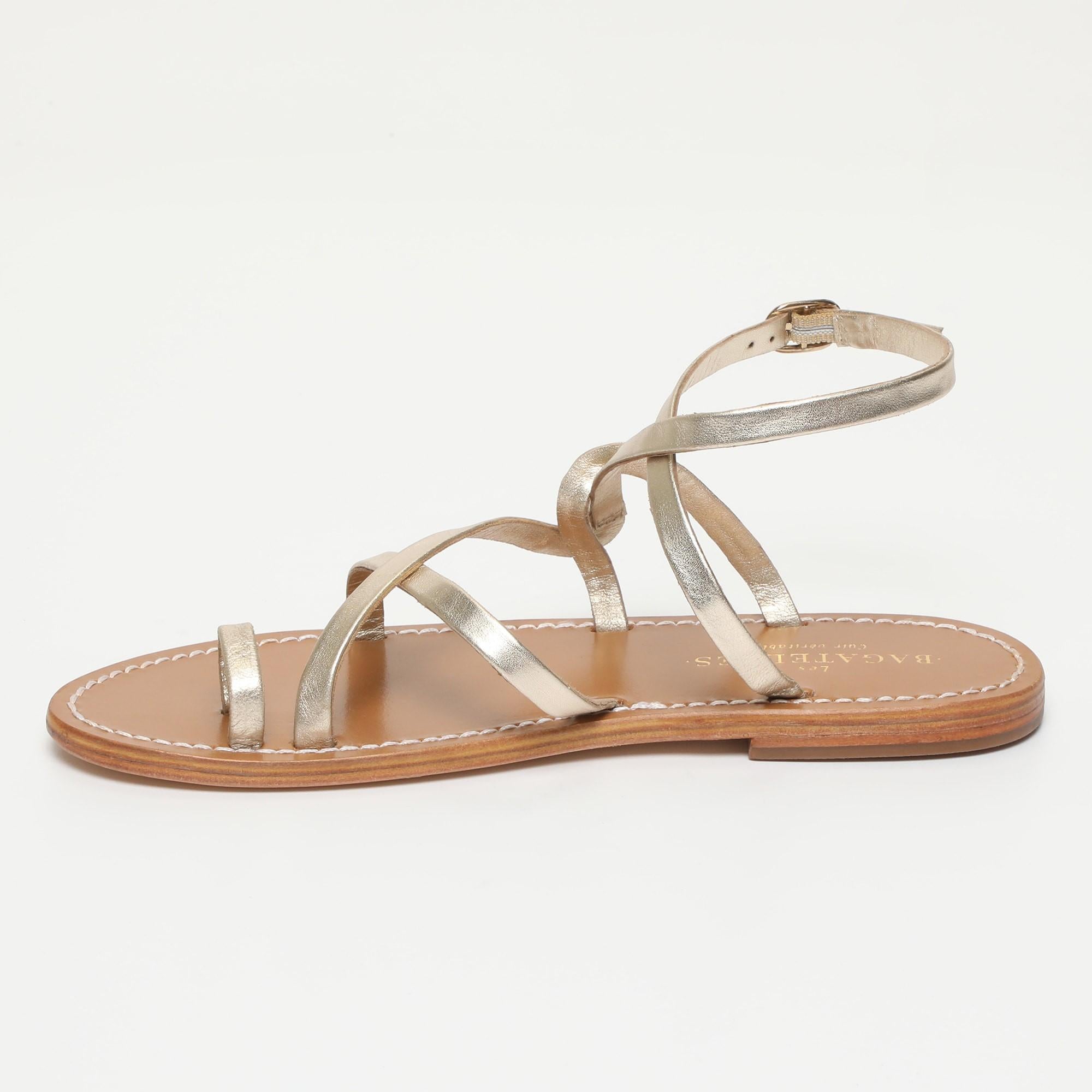 BALCARSE sandales en cuir gold