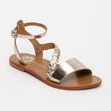 BELGRADE Sandale brillante en cuir