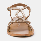 CLORINDE Sandale brillante en cuir