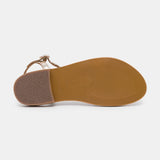 CLORINDE Sandale brillante en cuir