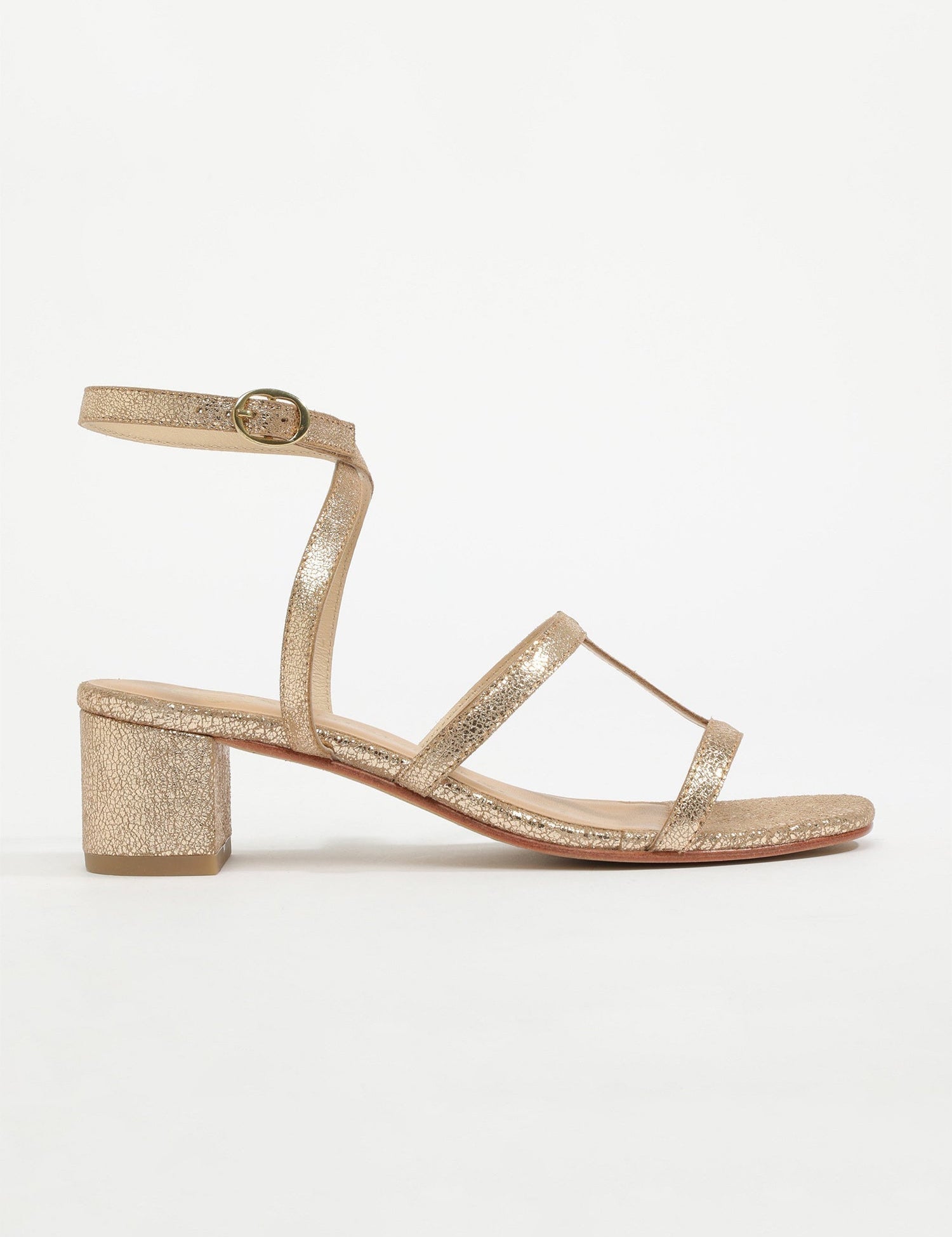 DEV Sandale brillante en cuir