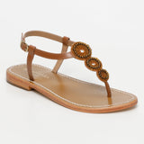 VIDLERI sandales en cuir camel