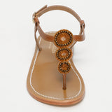 VIDLERI sandales en cuir camel