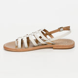 POLOLENA sandales en cuir whitecroco