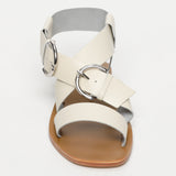ABHAYD sandales en cuir ivory