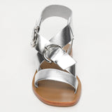 ABHAYD sandales en cuir silver