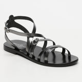 ABHIRI sandales en cuir pewter