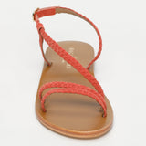 ABINAYA sandales en cuir coral