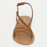 ABINAYA sandales en cuir camel