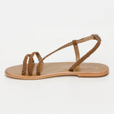 ABINAYA sandales en cuir camel