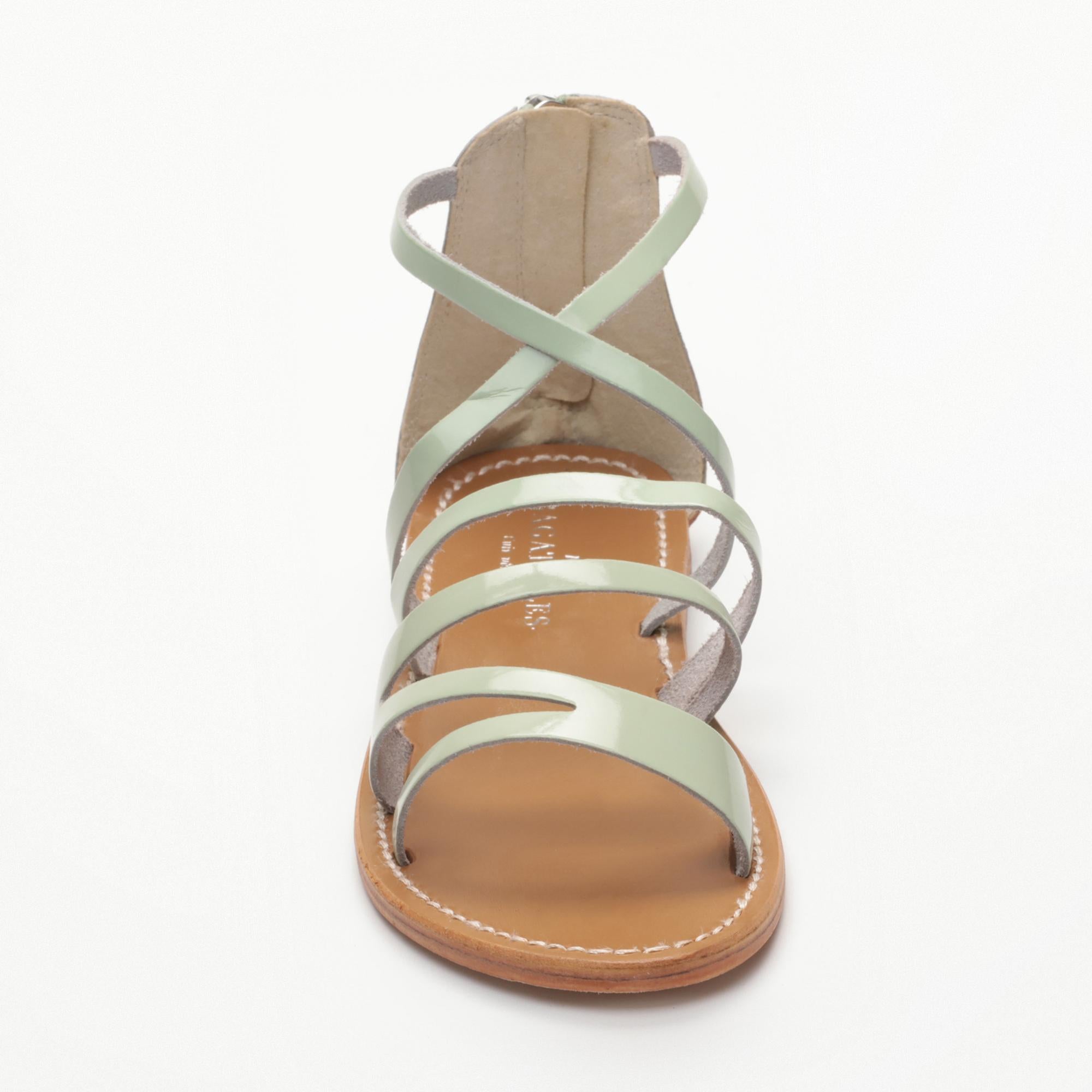 BORO sandales en cuir mint