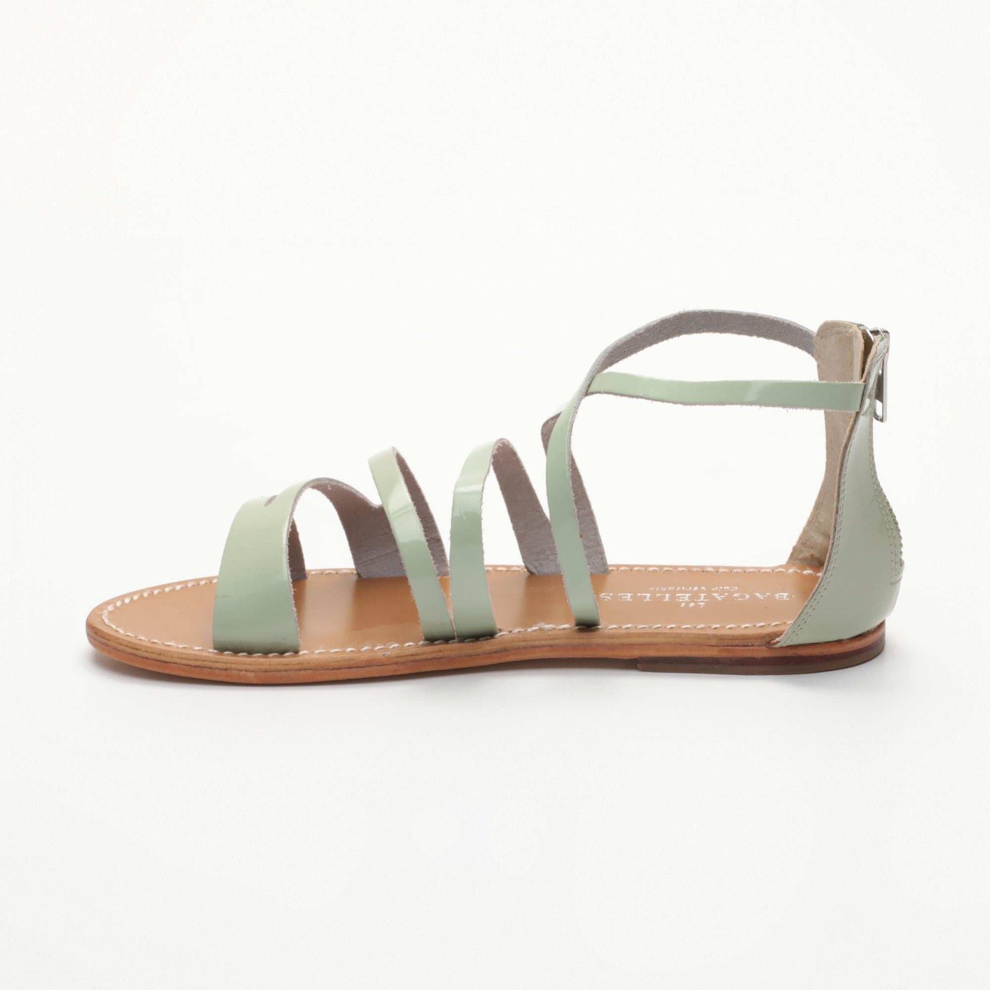 BORO sandales en cuir mint