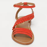 CARROLL sandales en cuir coral